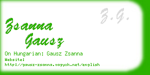 zsanna gausz business card